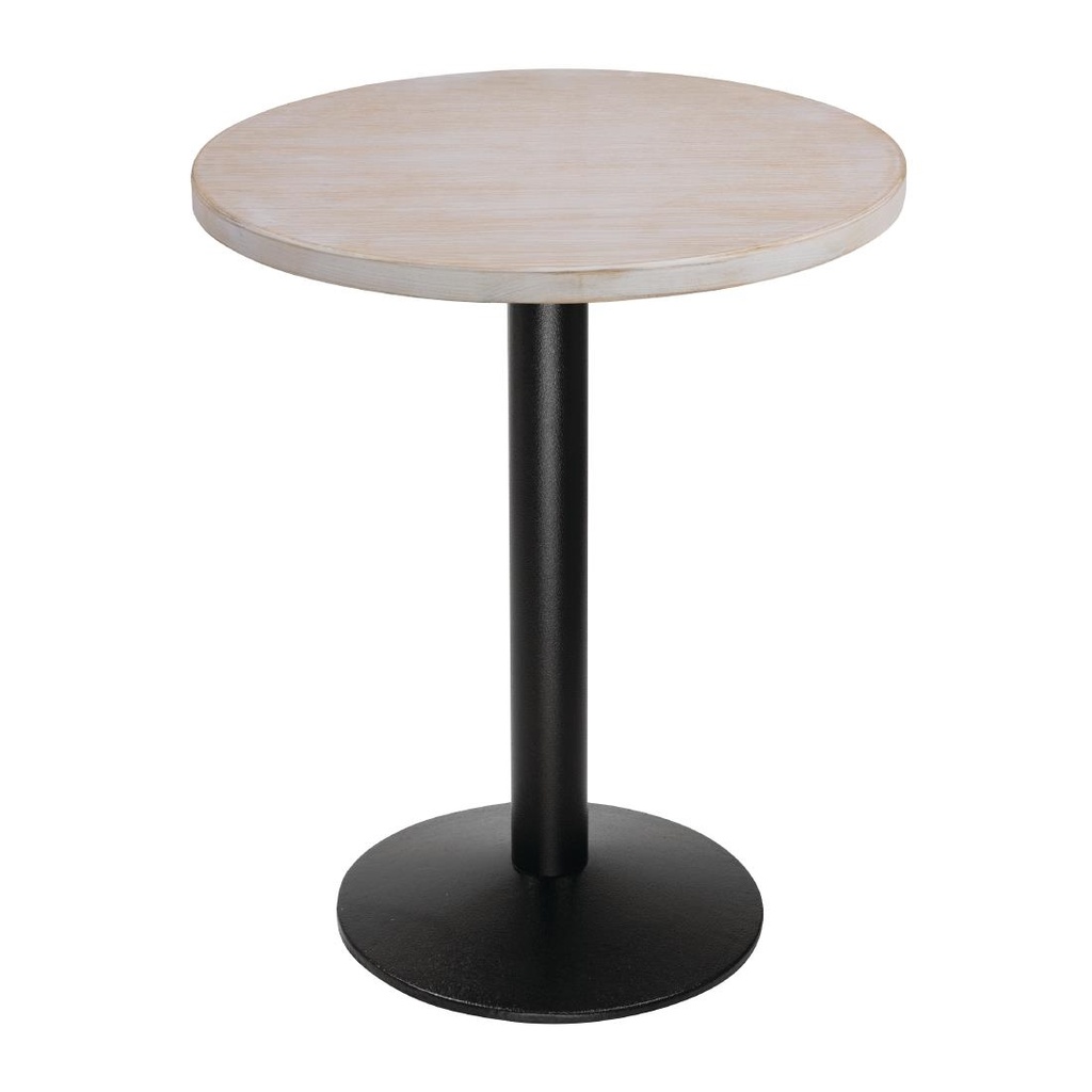 Plateau de table rond pré-percé blanc vintage Bolero 600mm