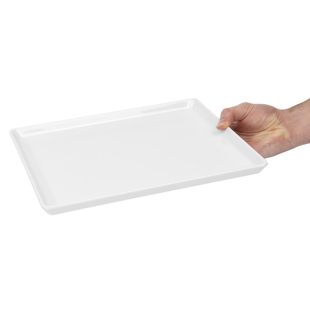 Plateau en mélamine APS Float blanc GN1/2