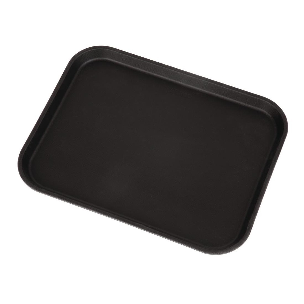 Plateau rectangulaire antidérapant en fibre de verre Camtread Cambro noir 45,7 cm