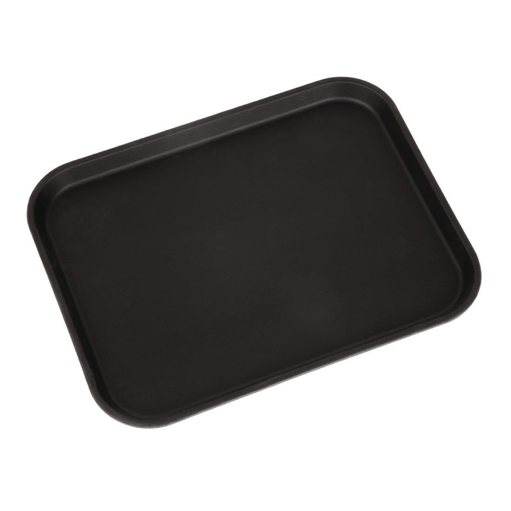 Plateau rectangulaire antidérapant en fibre de verre Camtread Cambro noir 45,7 cm