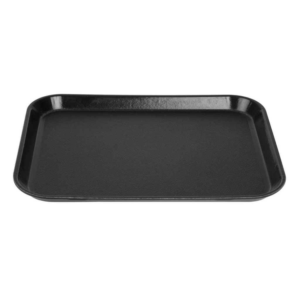 Plateau rectangulaire antidérapant en fibre de verre EpicTread Cambro noir 35 cm