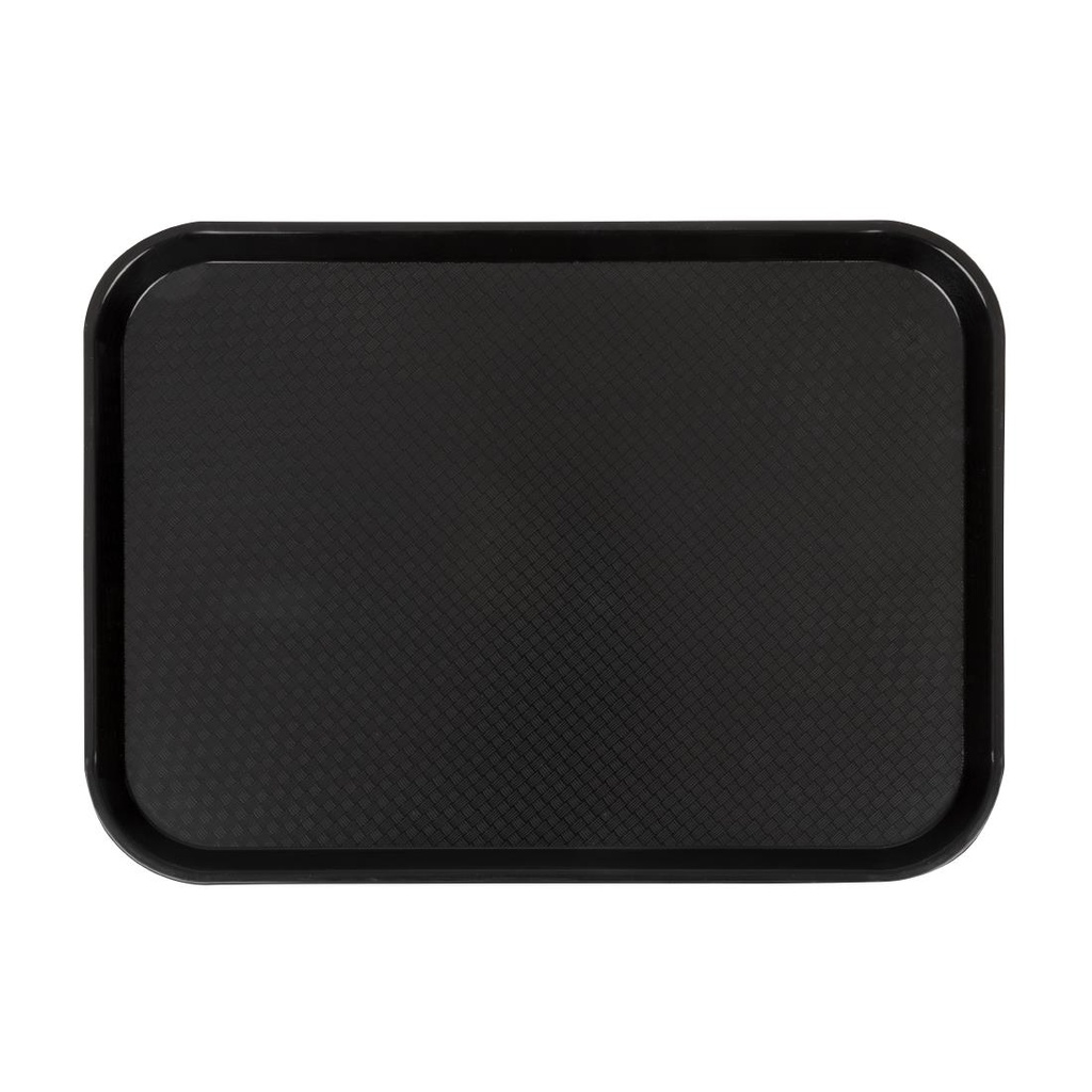 Plateau rectangulaire en polypropylène Fast Food Cambro noir 41 cm