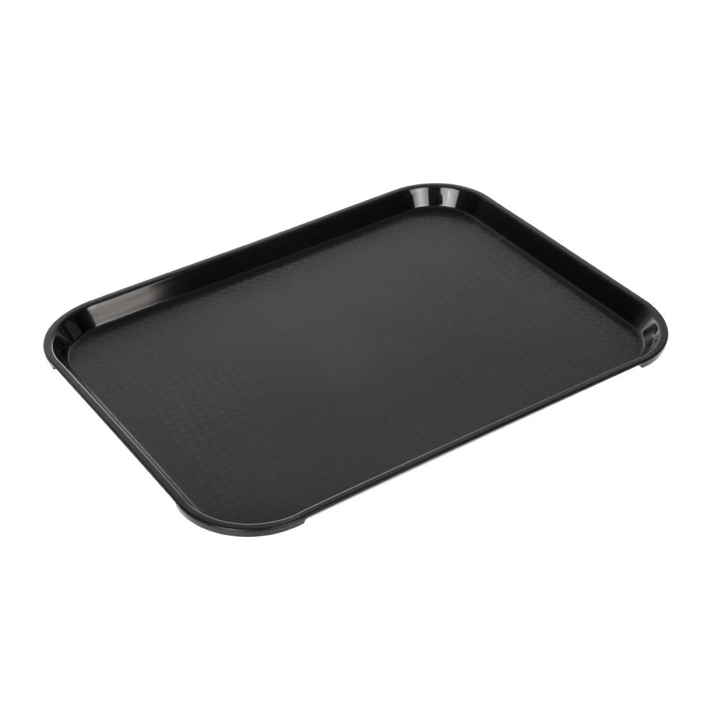 Plateau rectangulaire en polypropylène Fast Food Cambro noir 41 cm