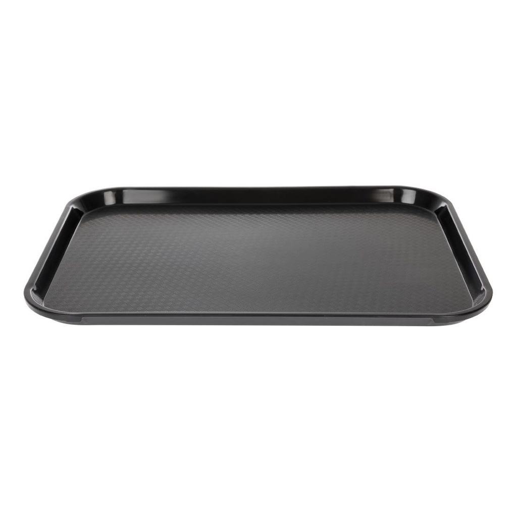 Plateau rectangulaire en polypropylène Fast Food Cambro noir 41 cm