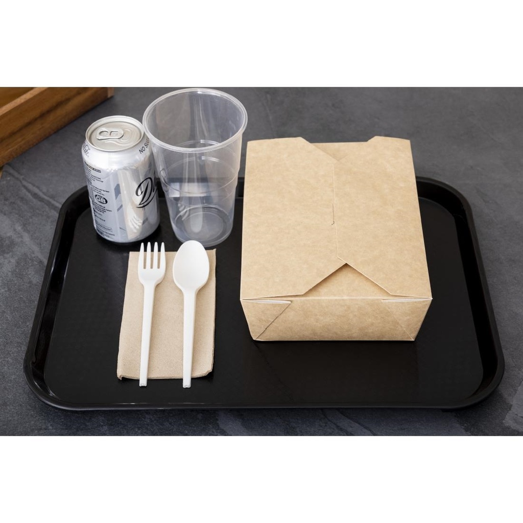 Plateau rectangulaire en polypropylène Fast Food Cambro noir 41 cm