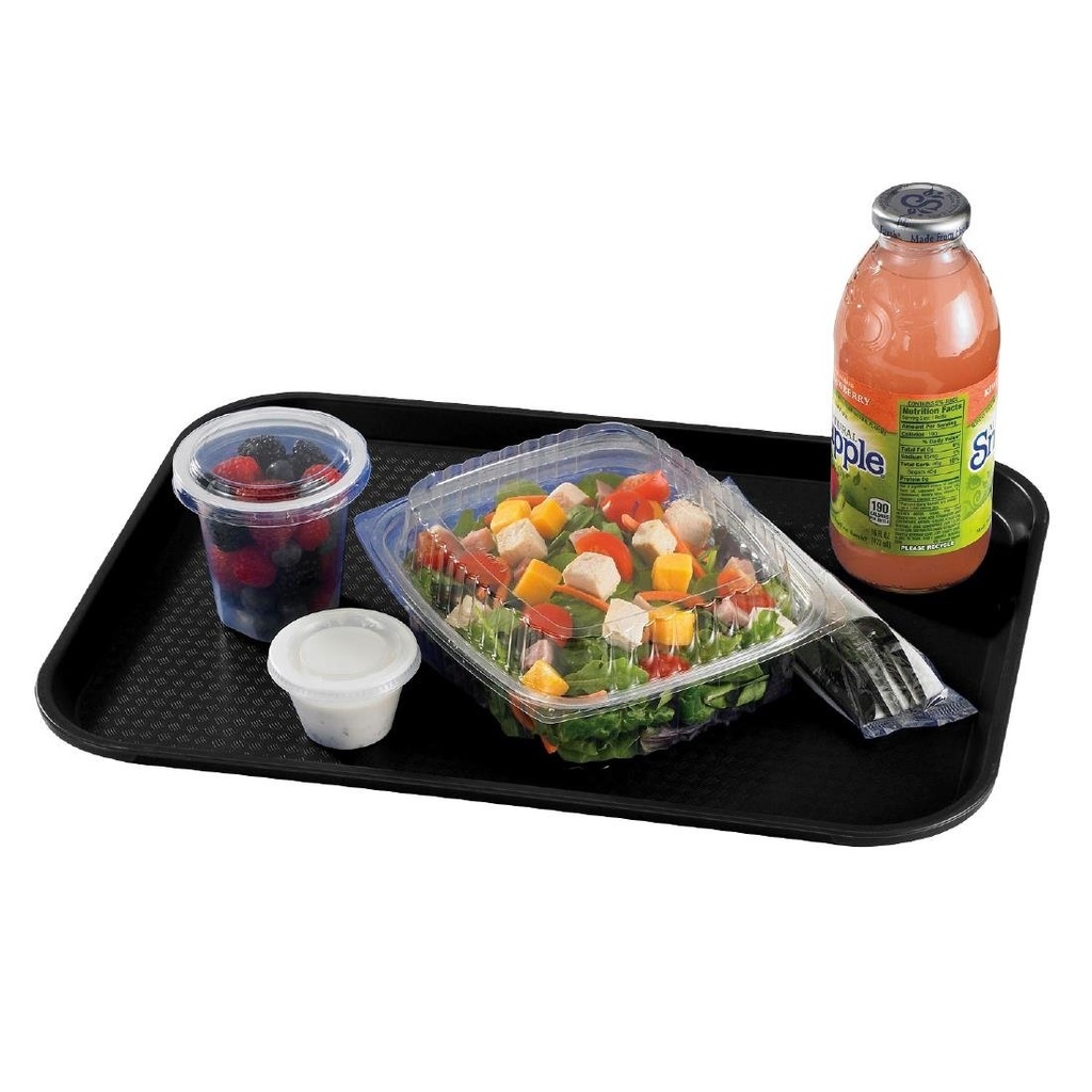 Plateau rectangulaire en polypropylène Fast Food Cambro noir 41 cm