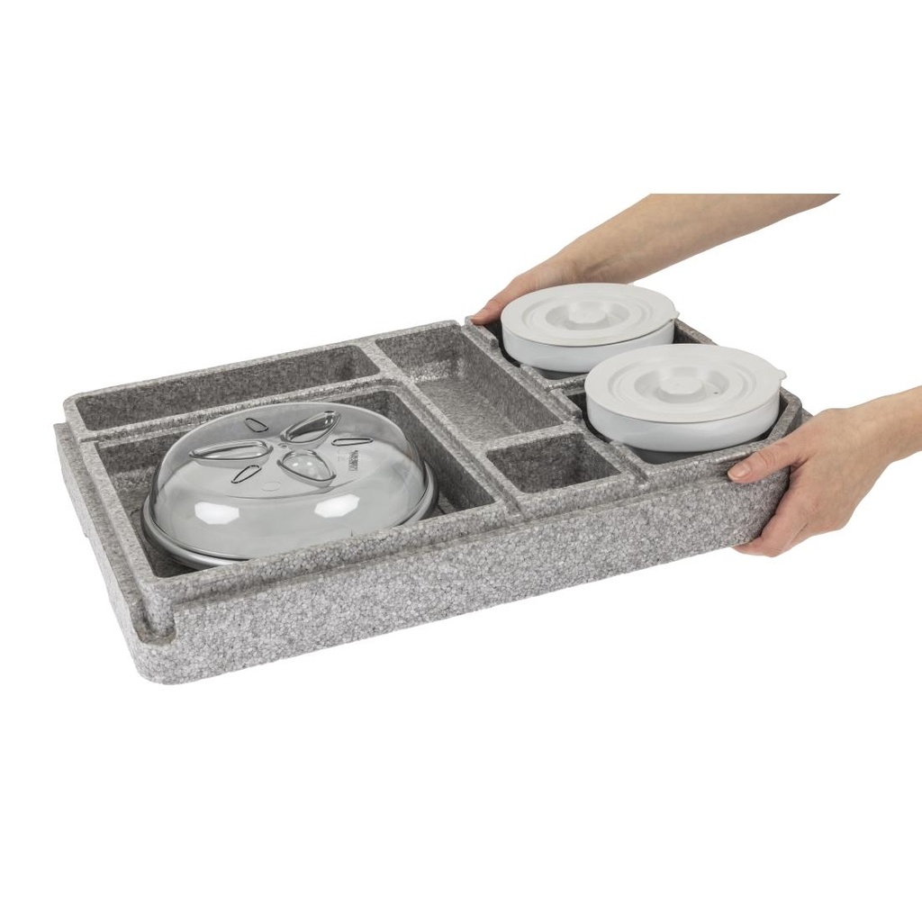 Plateau Tablotherm EPP avec vaisselle Cambro