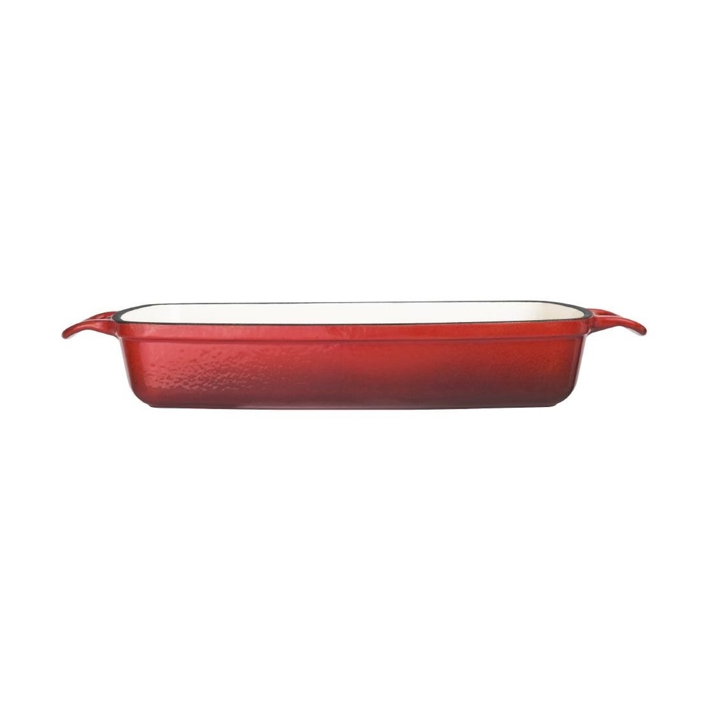 Plat en fonte rectangulaire Vogue rouge 1,8L