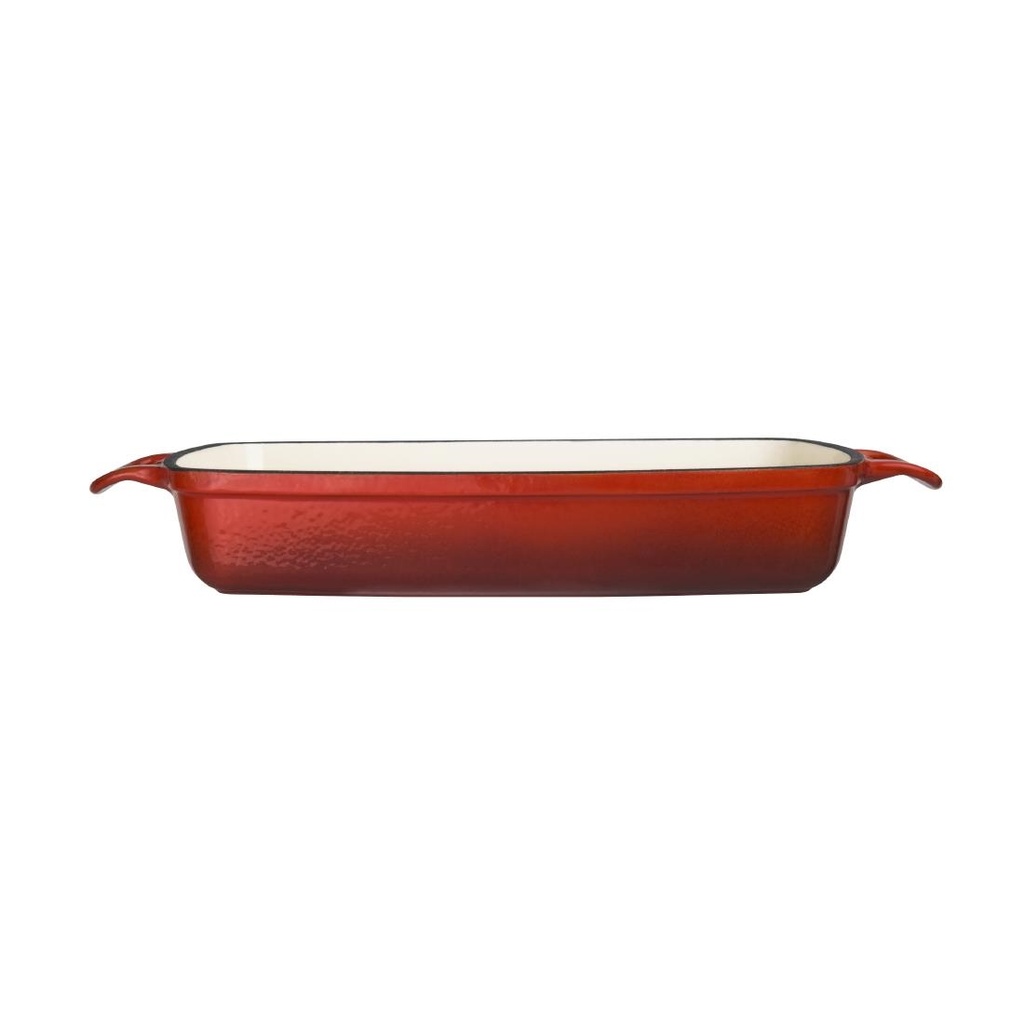 Plat en fonte rectangulaire Vogue rouge 2,8L