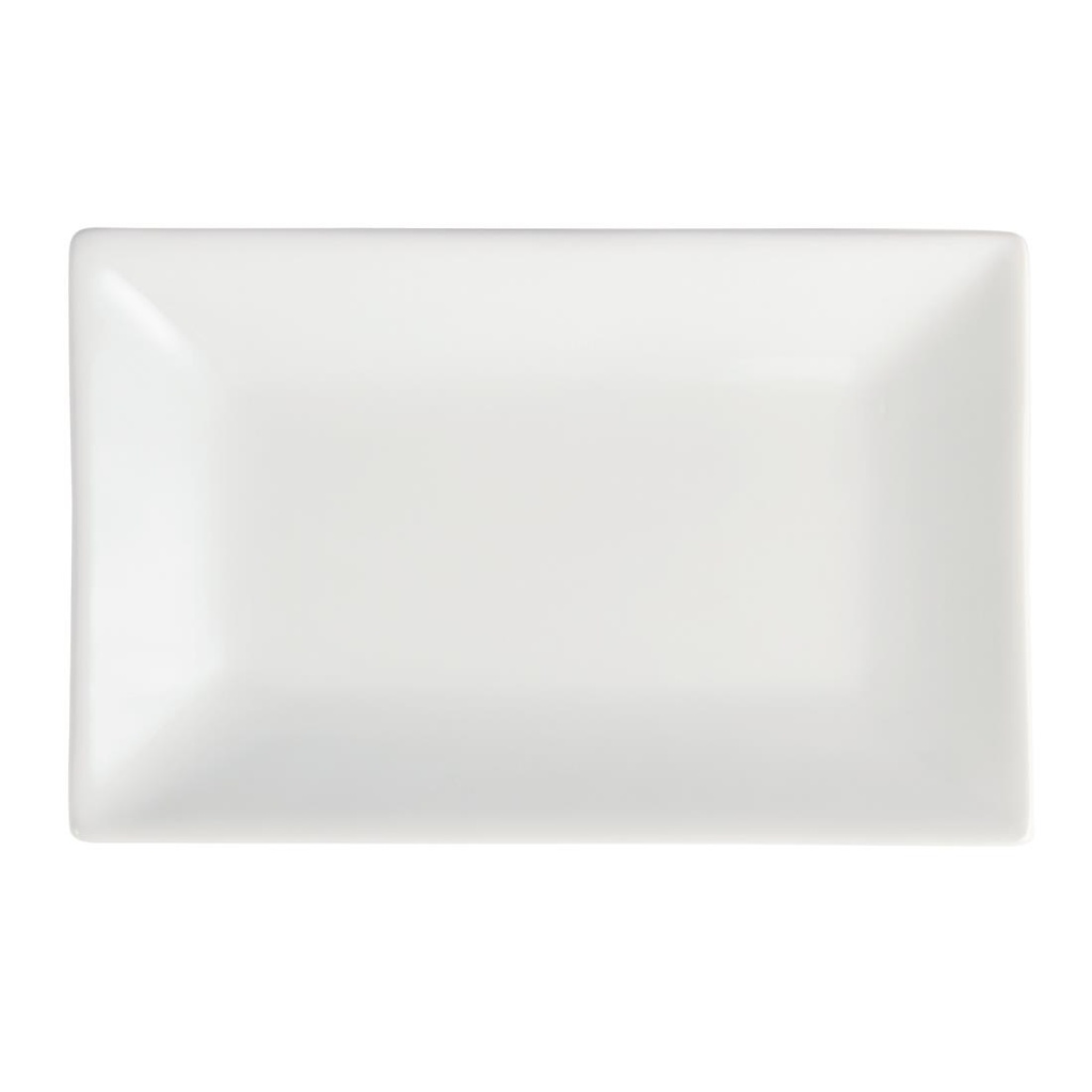 Plat rectangulaire de service 200 x 130mm Olympia (Lot de 6)