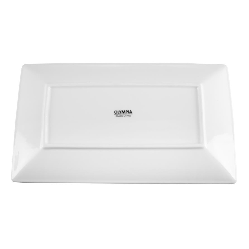 Plat rectangulaire de service 310 x 180mm Olympia (Lot de 2)