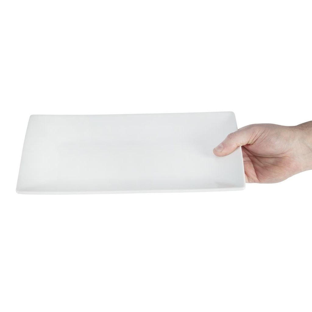 Plat rectangulaire de service 310 x 180mm Olympia (Lot de 2)