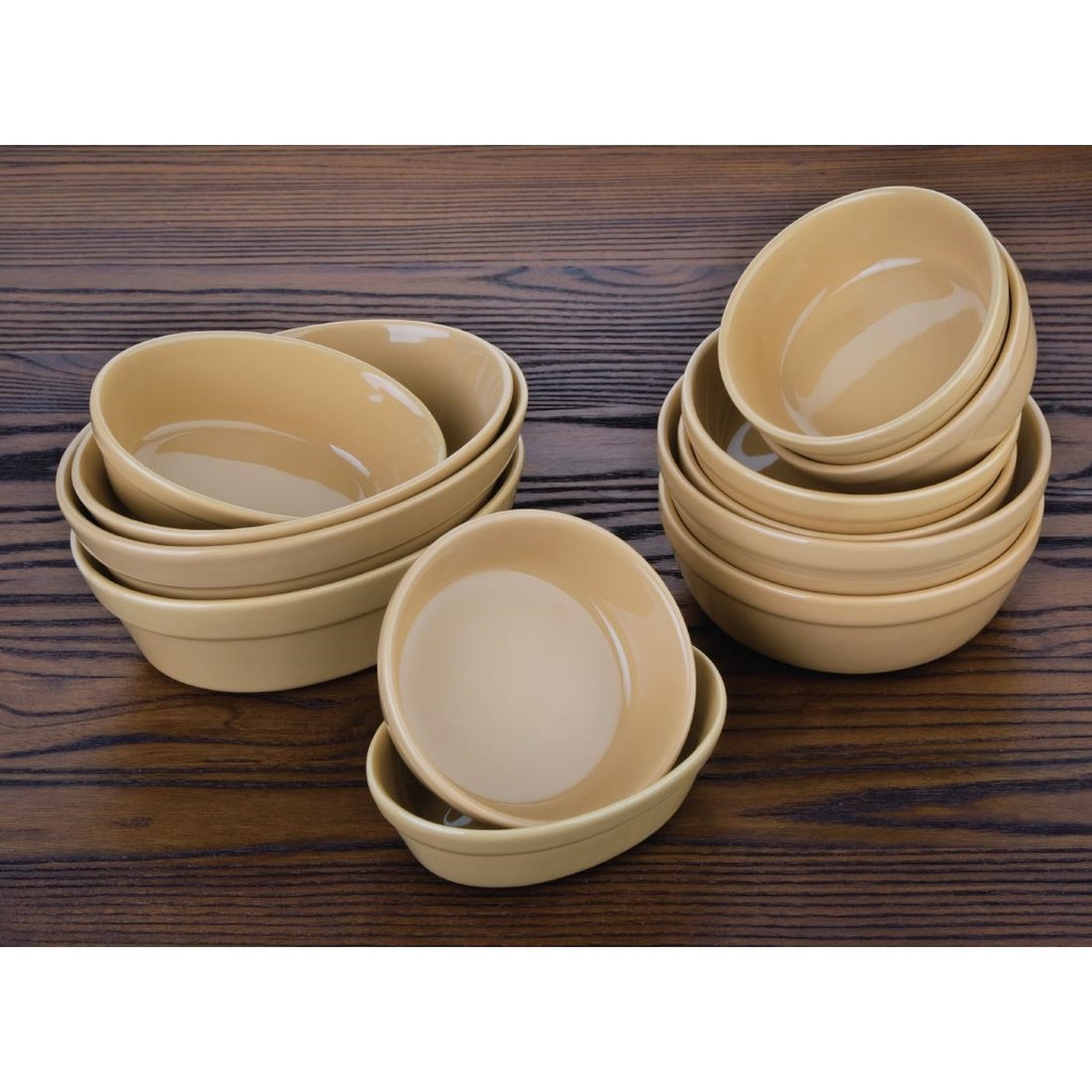 Plats à gratin ovales Olympia Stoneware 145 x 104 mm (lot de 6)