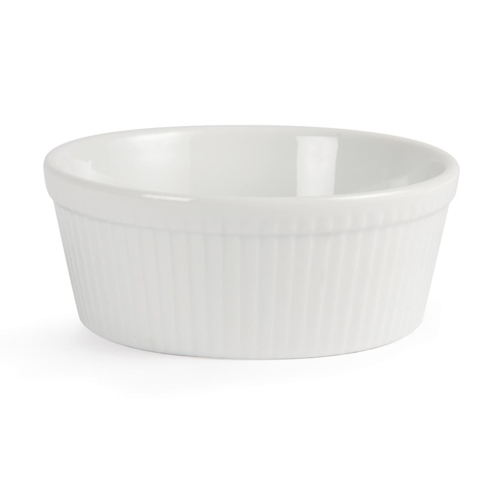 Plats à gratin ronds blancs Olympia 134mm (Lot de 6)