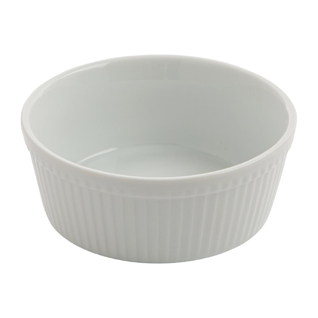 Plats à gratin ronds blancs Olympia 134mm (Lot de 6)