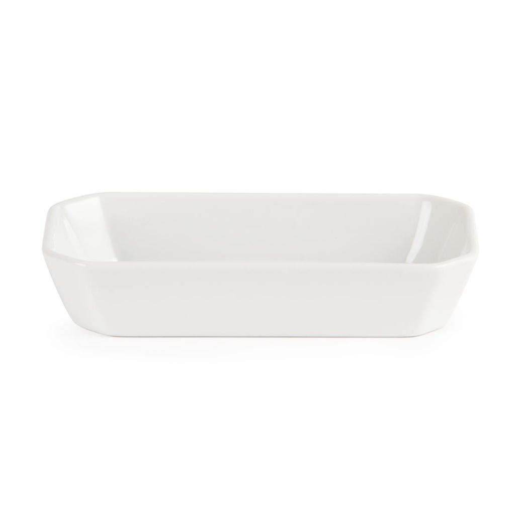 Plats à hors d'oeuvre oblongs blancs Olympia 185mm (Lot de 6)