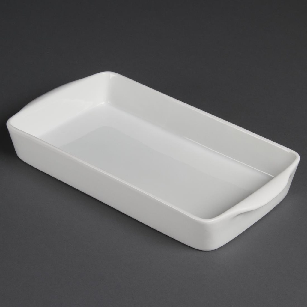 Plats à rôtir rectangulaires Olympia Whiteware 305 x 163 mm (lot de 6)