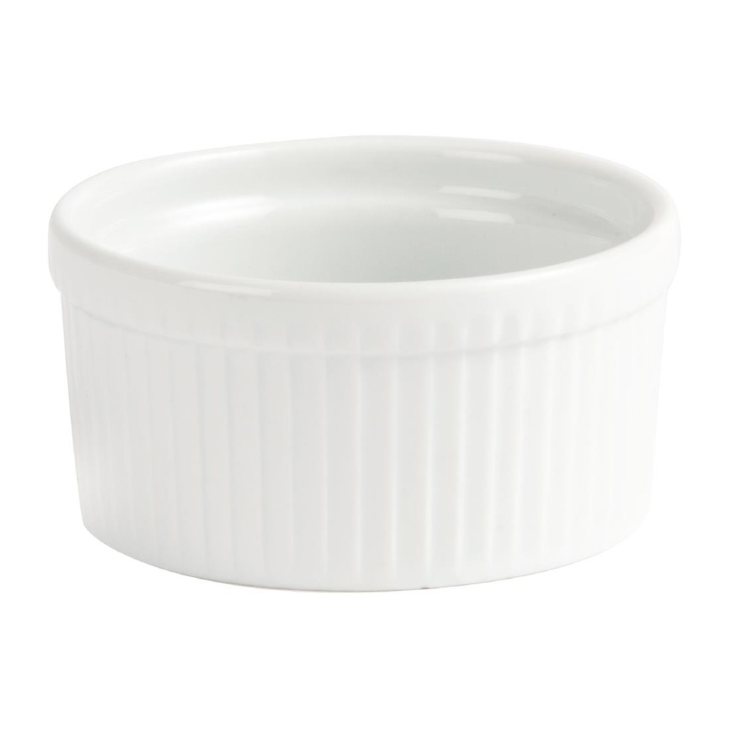 Plats à soufflé blancs Olympia 105mm (Lot de 6)