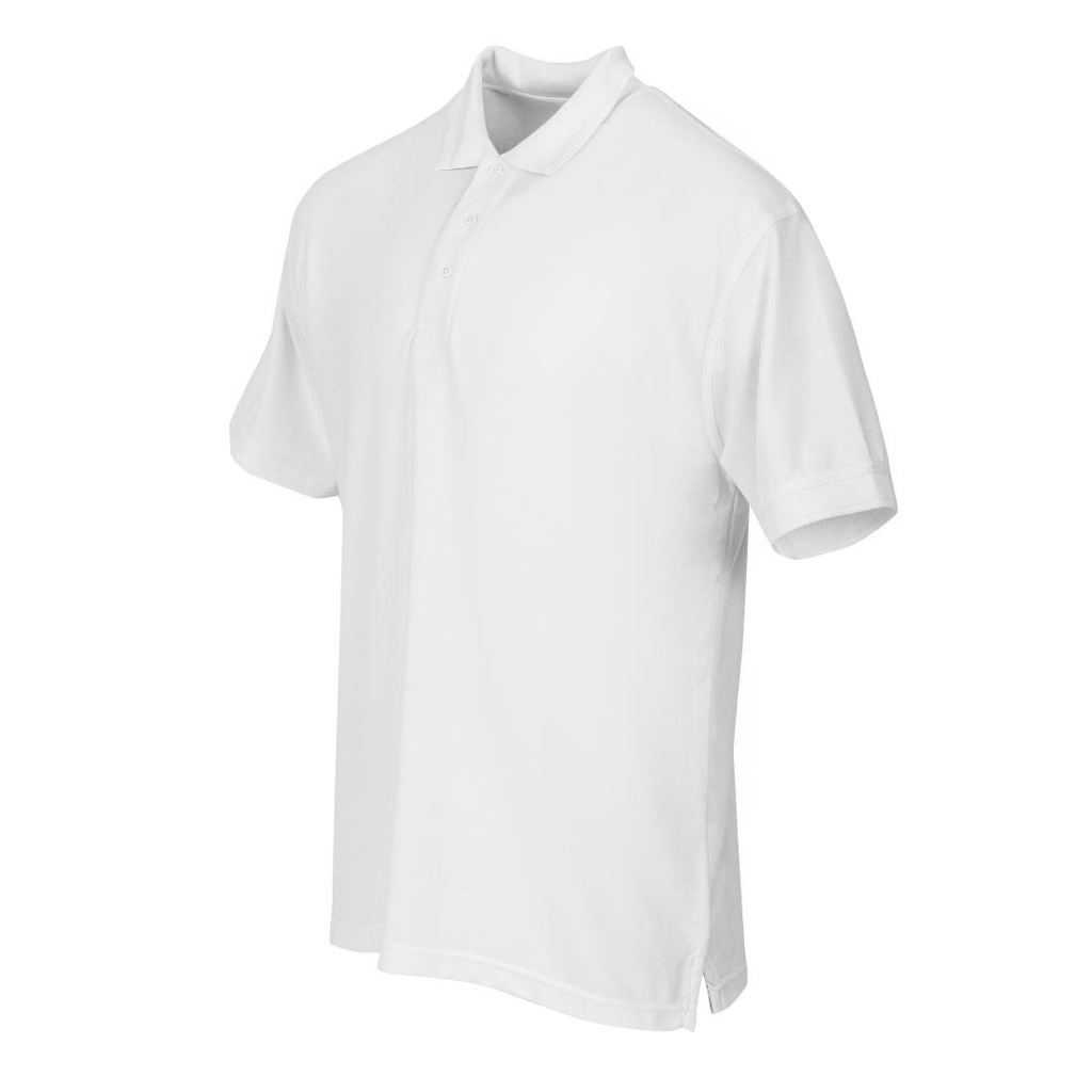 Polo mixte blanc XL