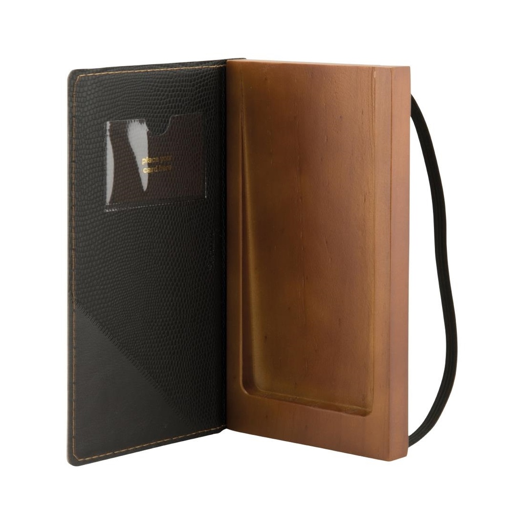 Porte-addition en bois recouvert de polyuréthane Securit Trendy noir