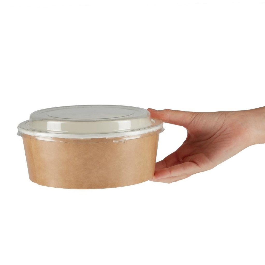 Pots alimentaires kraft recyclables avec couvercles Colpac 1300ml (lot de 150)