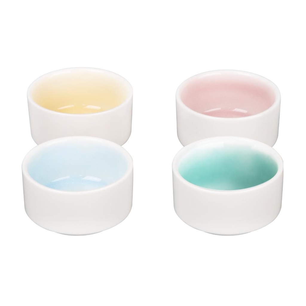 Pots à sauce Olympia Fondant bleus 70mm (lot de 12)