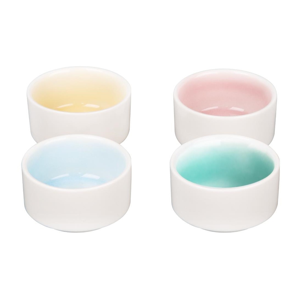 Pots à sauce Olympia Fondant jaunes 70mm (lot de 12)