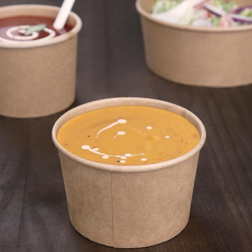 Pots à soupe compostables en PLA Fiesta Compostable 98 mm 230ml (lot de 500)