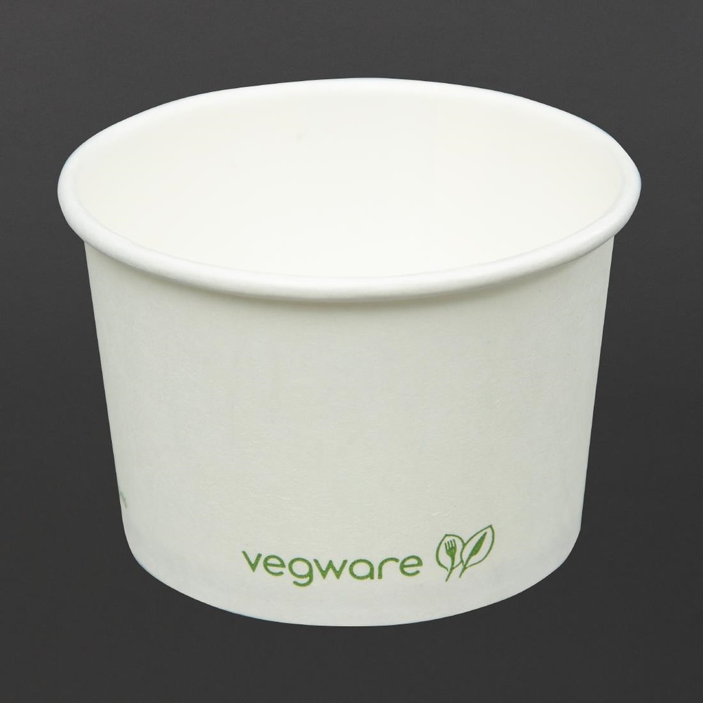 Pots pour aliments chauds compostables Vegware 110ml (Lot de 1000)