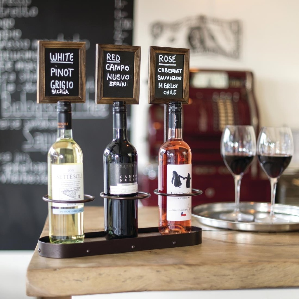 Présentoir pour bouteille de vin avec tableaux noirs Securit