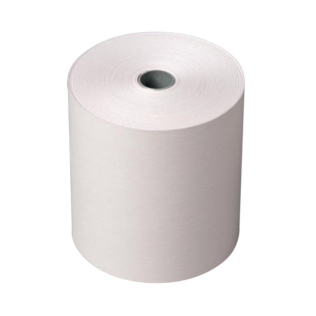 Rouleaux de caisse non thermiques 2 plis blanc et rose Fiesta 76 x 71mm (lot de 20)