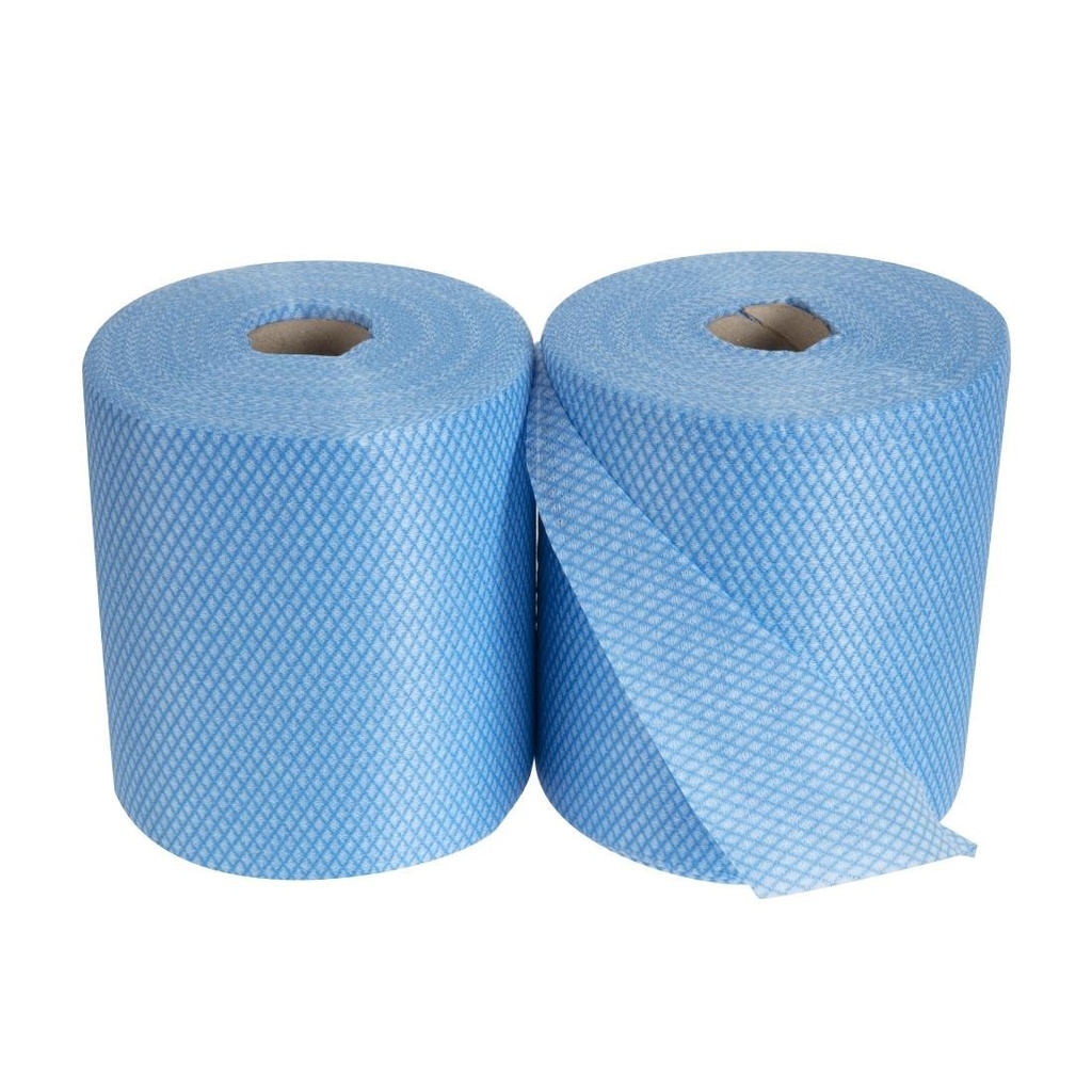 Rouleaux de chiffons de nettoyage antibactériens EcoTech Envirolite Super bleus (lot de 2 x 500)