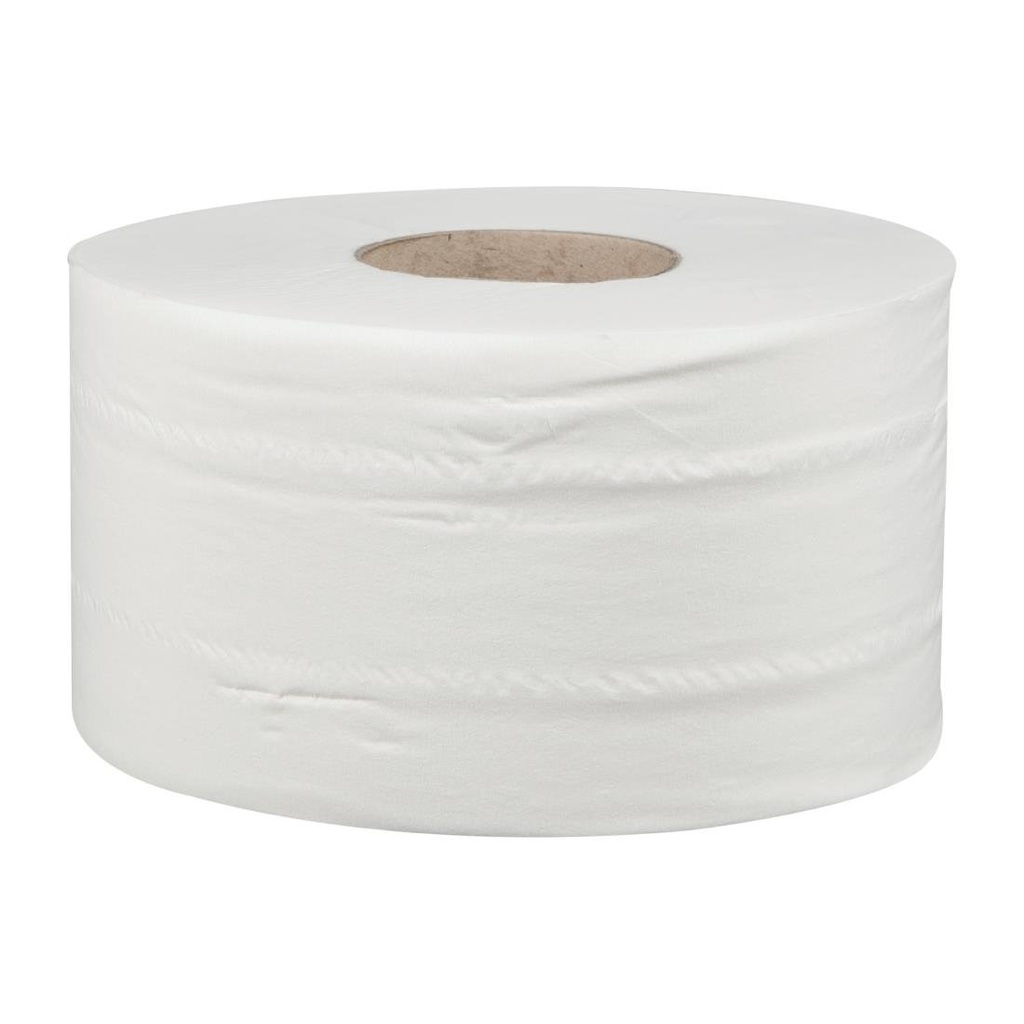 Rouleaux de papier toilette 2 plis mini Jumbo Jantex 150m (lot de 12)