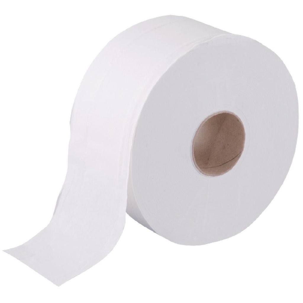 Rouleaux de papier toilette 2 plis mini Jumbo Jantex 150m (lot de 12)