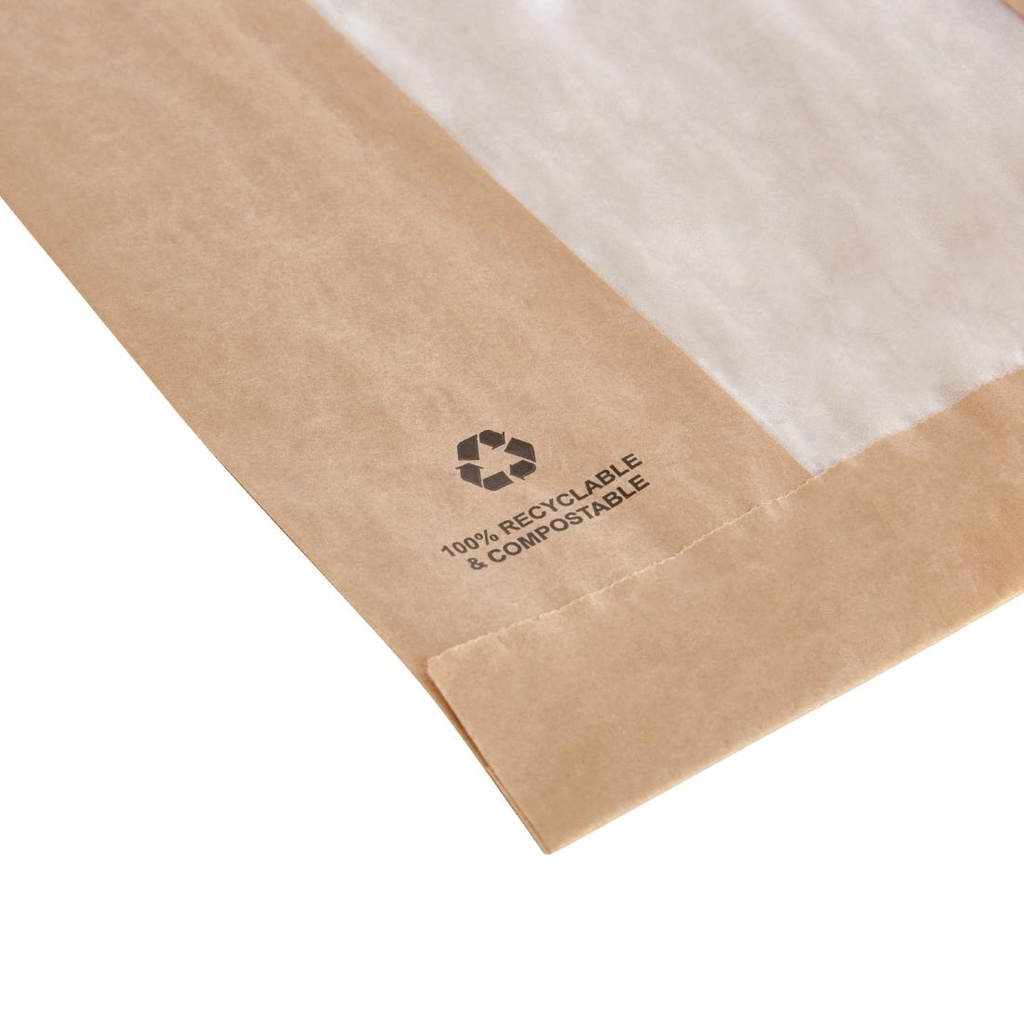 Sachets en papier avec fenêtre glassine Fiesta Compostable (lot de 1000)