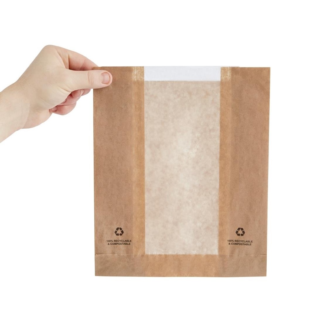 Sachets en papier avec fenêtre glassine Fiesta Compostable (lot de 1000)