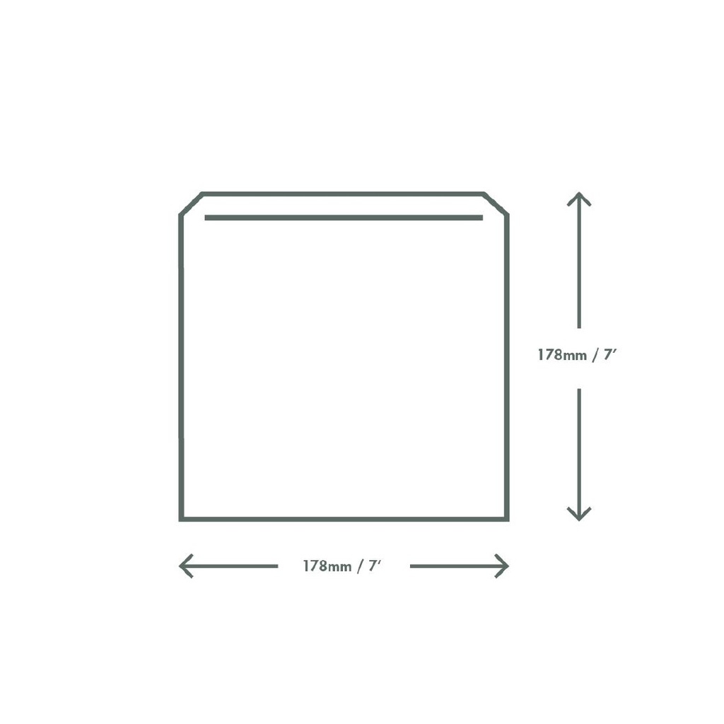Sachets en papier kraft blanc Vegware 177 x 177mm (lot de 1000)
