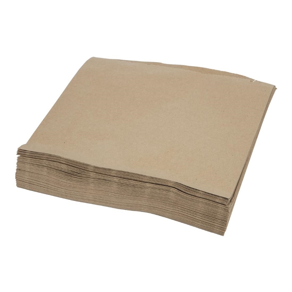 Sachets sandwich compostables en kraft recyclé Vegware (Lot de 1000)