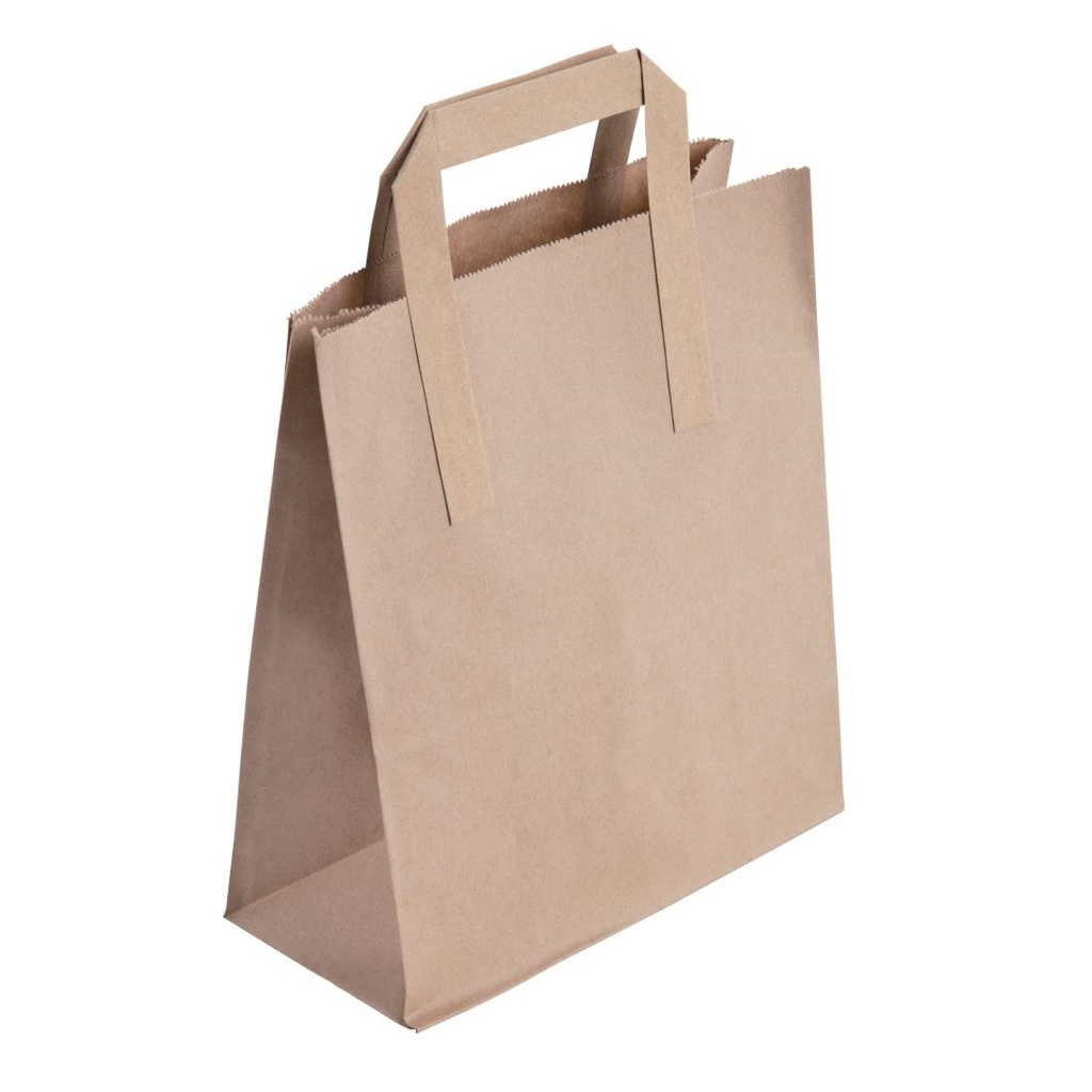 Sacs en papier recyclable marron 255 x 215mm (Lot de 250)