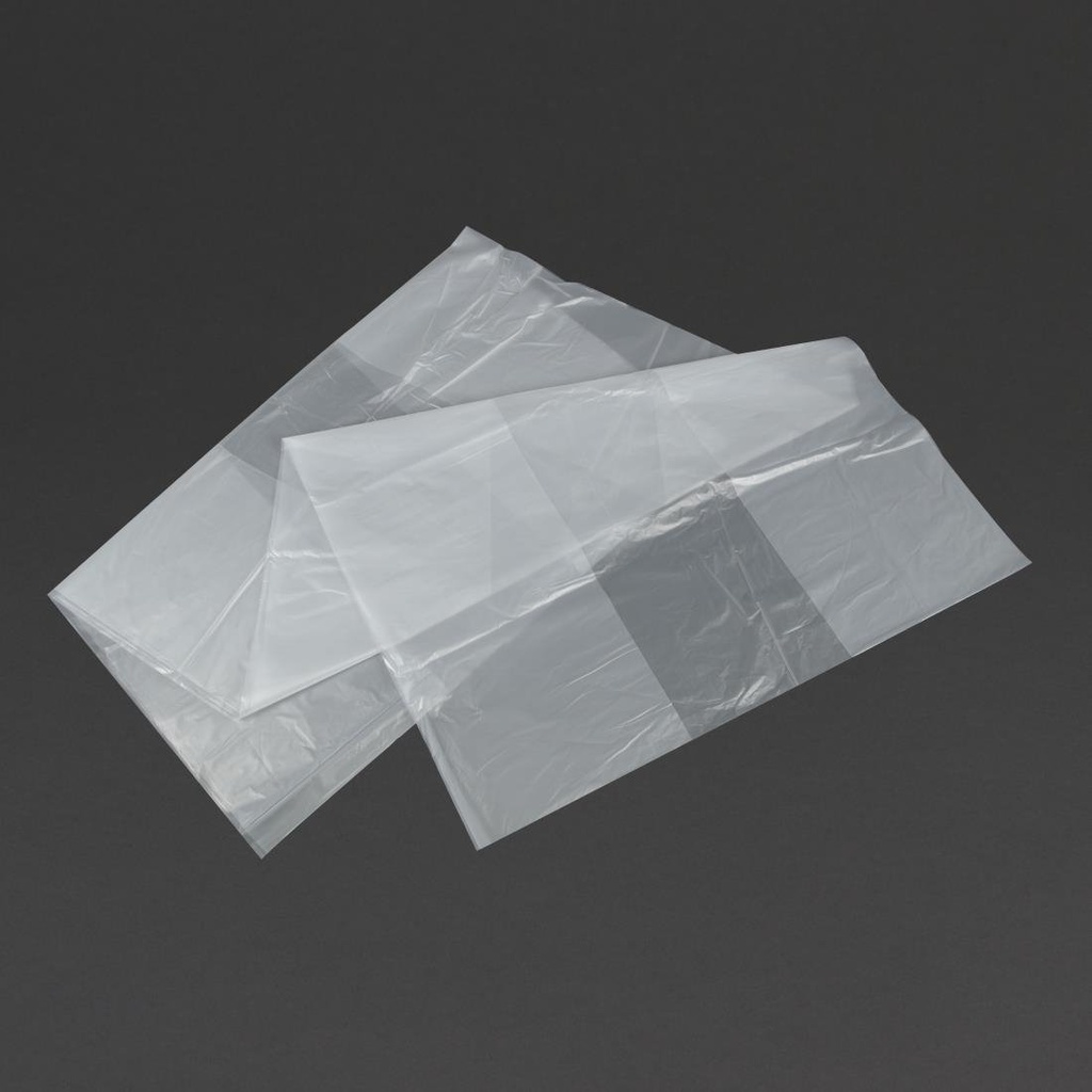 Sacs poubelle recyclés transparents Jantex utilisation intensive 18kg 120L (lot de 200)