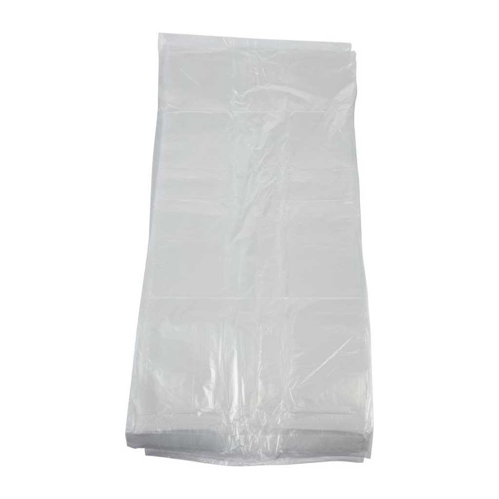 Sacs poubelle recyclés transparents Jantex utilisation légère 10kg 80L (lot de 200)