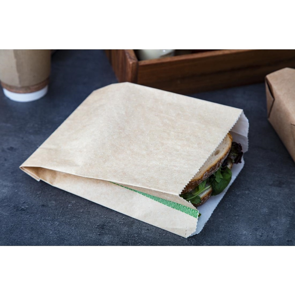 Sacs snack chaud compostables Vegware 229 x 165mm (Lot de 500)