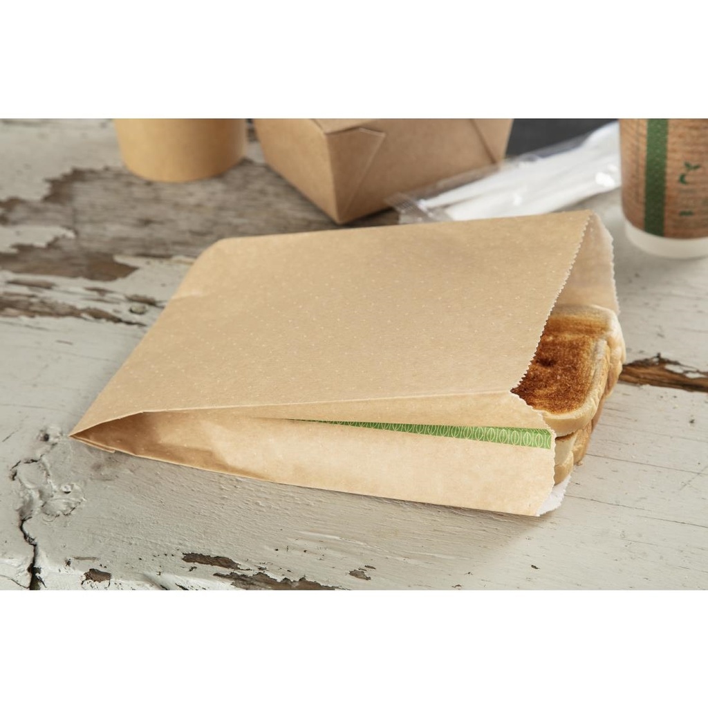 Sacs snack chaud compostables Vegware 292 x 127mm (Lot de 500)