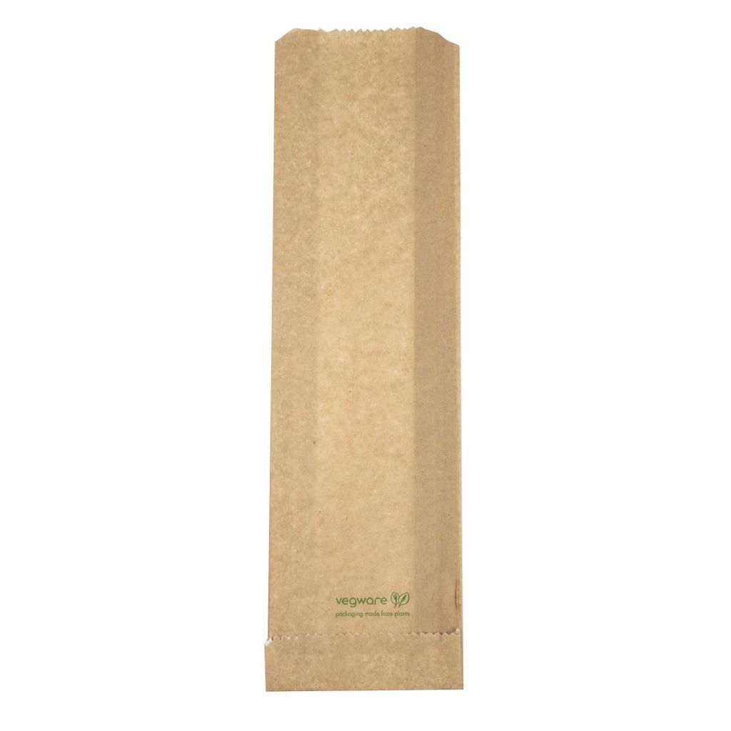 Sacs snack chaud compostables Vegware 356 x 101mm (Lot de 500)