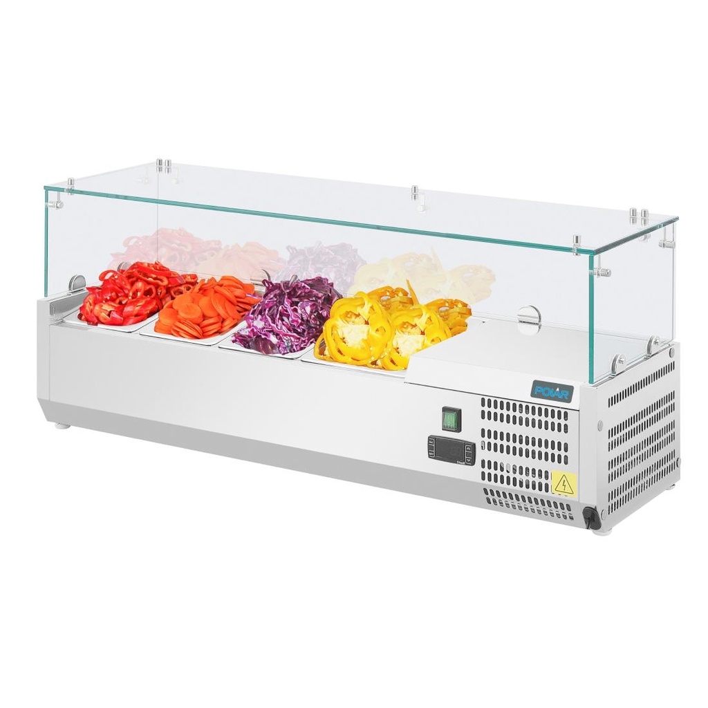 Saladette réfrigérée 3x GN 1/3 et 1x GN 1/2 Polar Série G