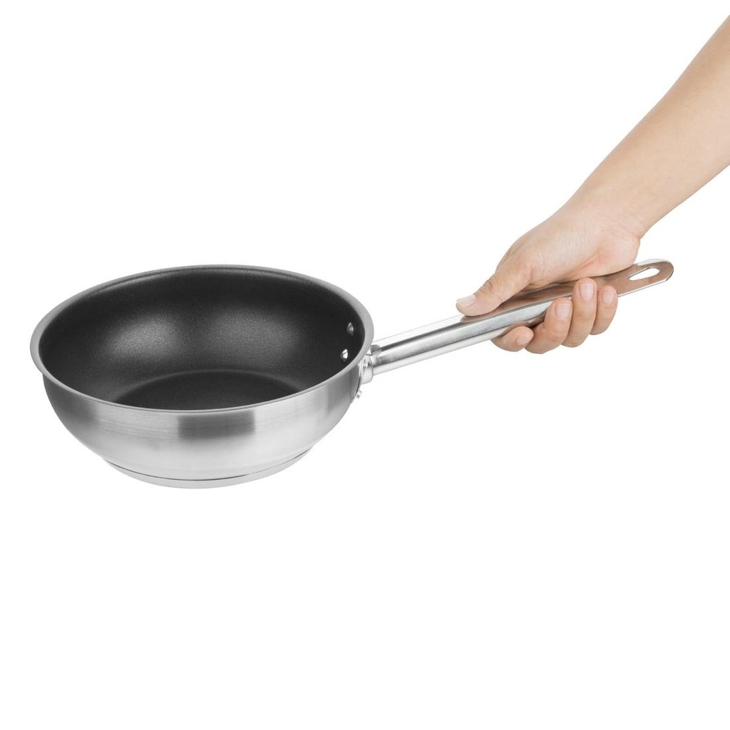 Sauteuse inox antiadhésive Vogue teflon Platinium Plus 200mm