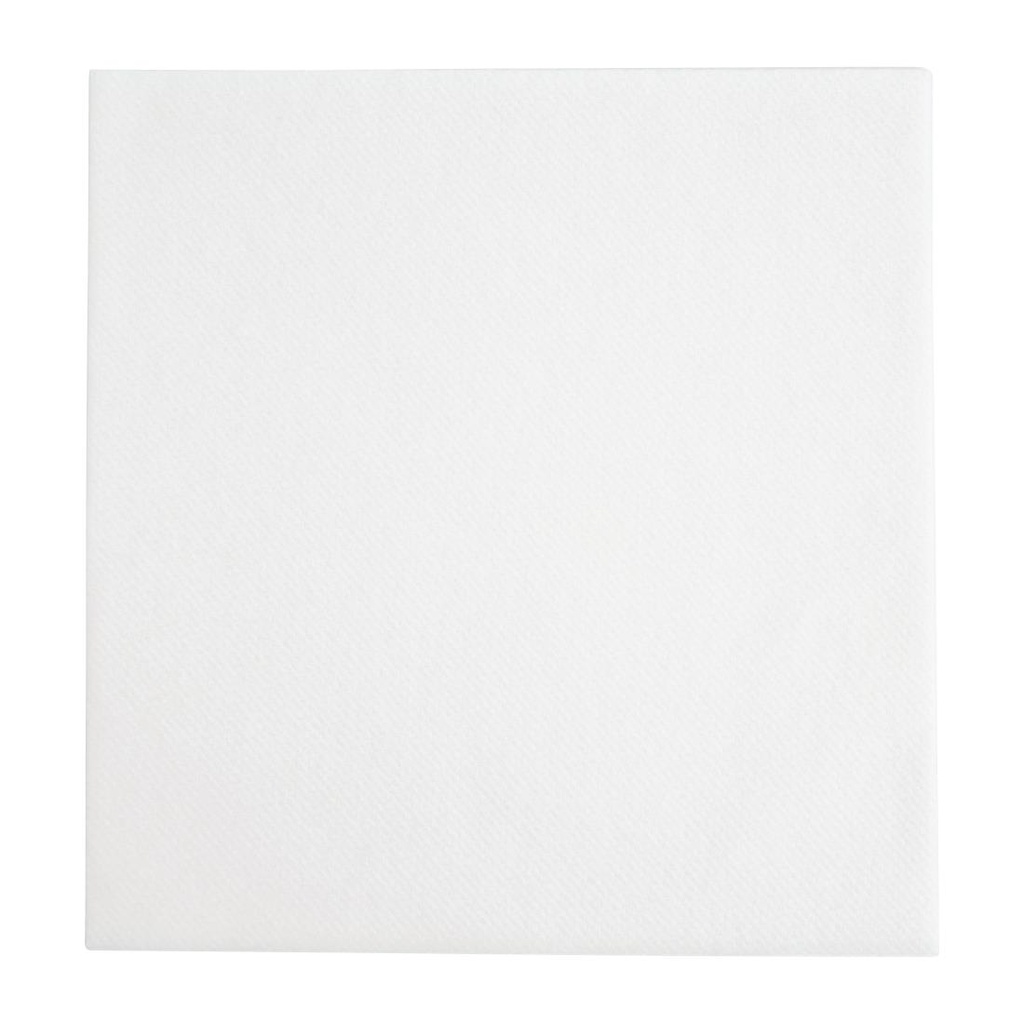 Serviettes dejeuner Airlaid pliage en 4 Fiesta Recyclable Premium Tablin blanches 40x40cm (lot de 500)