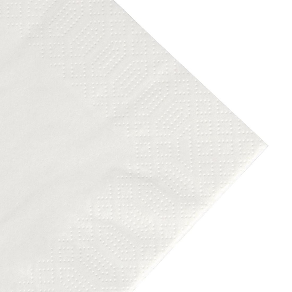 Serviettes déjeuner ouate blanches compostables Duni 400mm (lot de 1000)