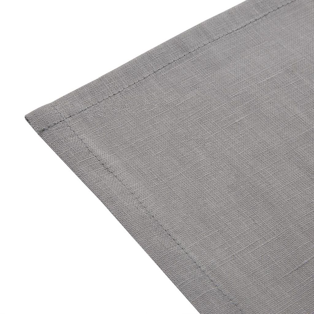 Serviettes de table en lin Olympia grises 400x400mm (lot de 12)