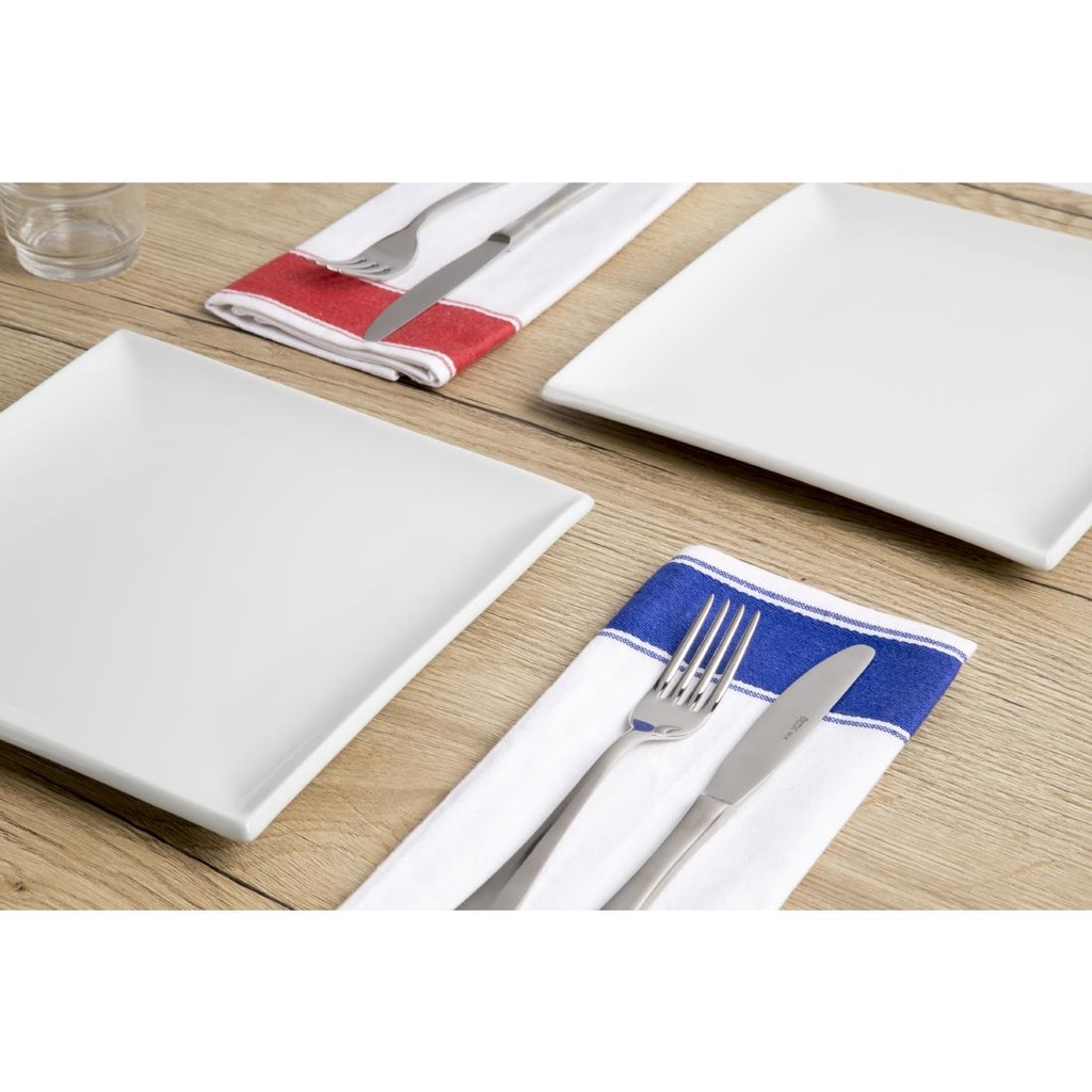 Serviettes Gastro avec bordure bleue Olympia (Lot de 10)